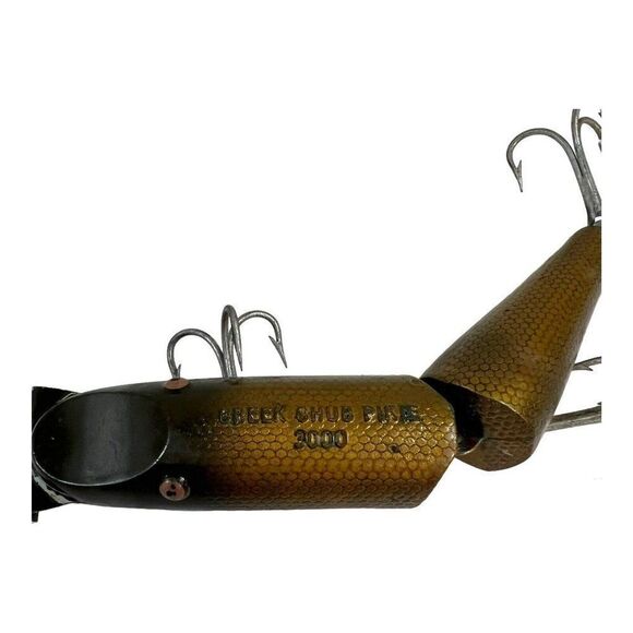 Vintage Fishing Lure Greek Chub Pike 3000 8” Early Marked Jointed - Picture 4 of 7
